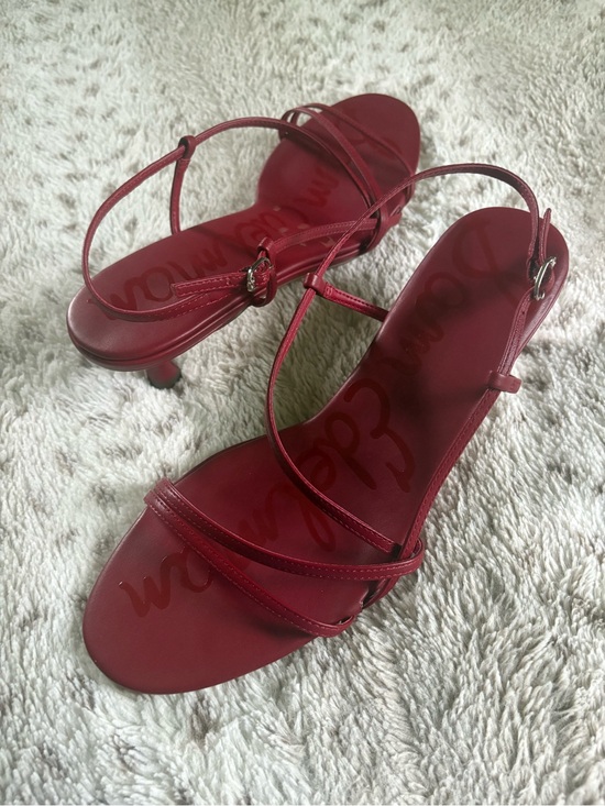 Sam Edelman Shoes - Sam Edelman Cora Red Strappy Leather Slingback Kitten Heels 10